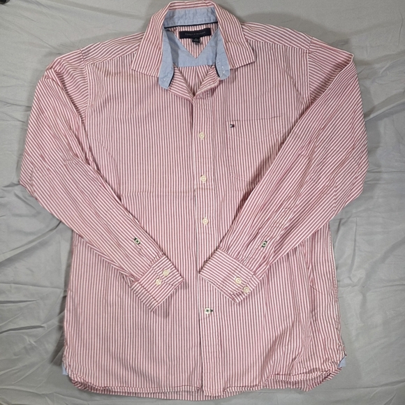 Tommy Hilfiger Red Stripe Button Down - Picture 1 of 10